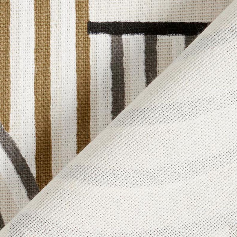 Tissu de décoration Semi-panama Arcs abstraits – noir,  image number 4