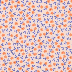 GOTS Popeline coton Streublümchen | Poppy Fabrics – nature/orange pêche, 