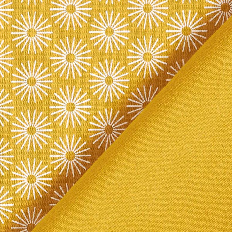 Jersey de coton faire briller les fleurs – jaune curry, image number 4