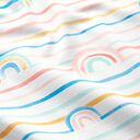 GOTS Jersey coton Arc-en-ciel aquarelle | Tula – blanc, 