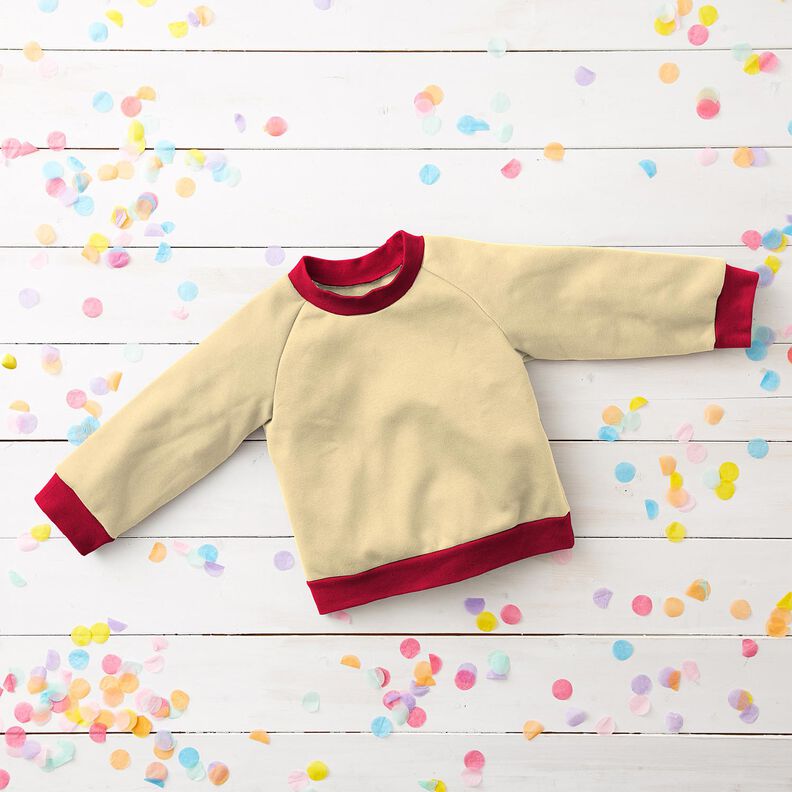 Molleton coton léger uni – jaune vanille, image number 11