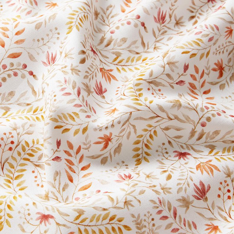 Popeline coton Rêve floral Impression numérique – blanc/cuivre,  image number 2