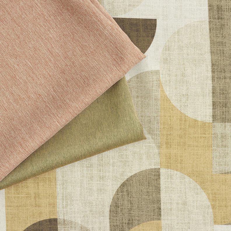 Tissu opaque Arcs abstraits – kaki/taupe clair, image number 5