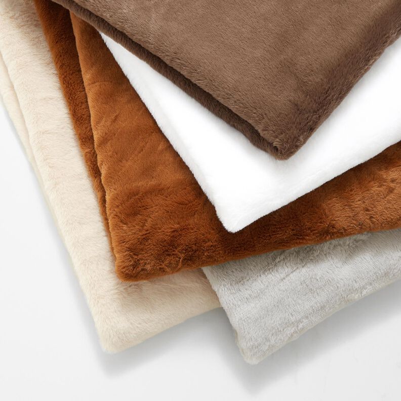 fourrure synthétique de haute qualité monochrome – marron,  image number 4