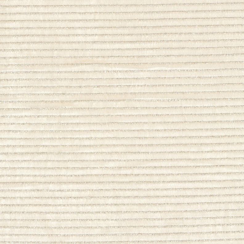 Tissu Nicki Rayures pailletées – beige clair/argent métallisé, image number 1