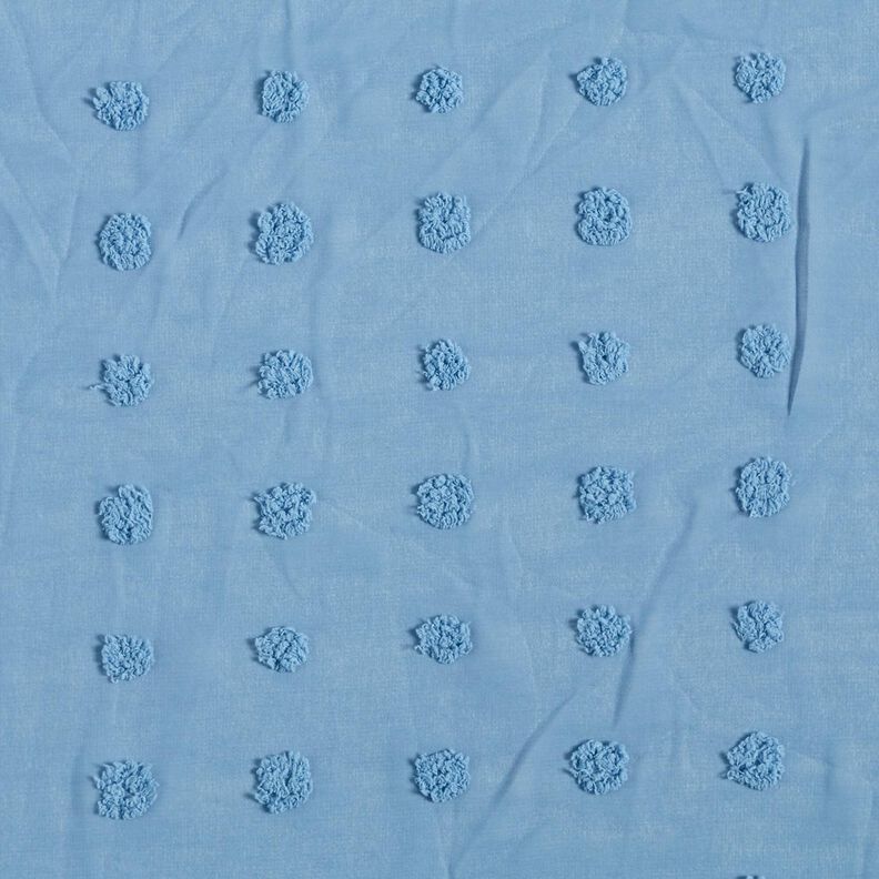 Mousseline Gros pois Dobby – bleu brillant,  image number 1