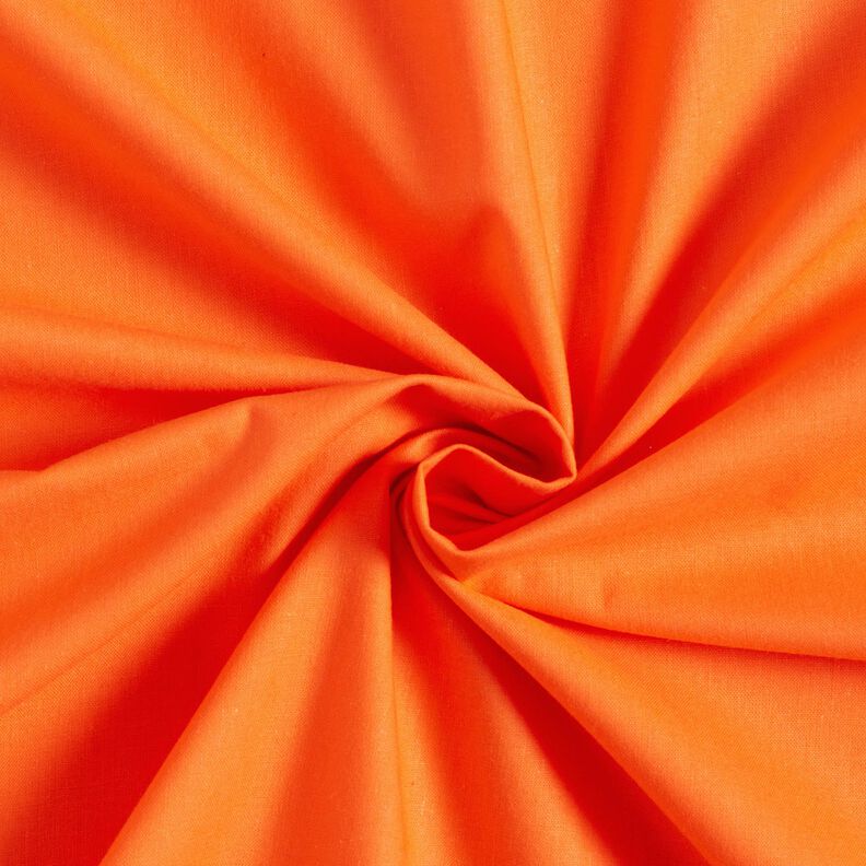 Tissu en coton Popeline Uni – orange néon,  image number 1