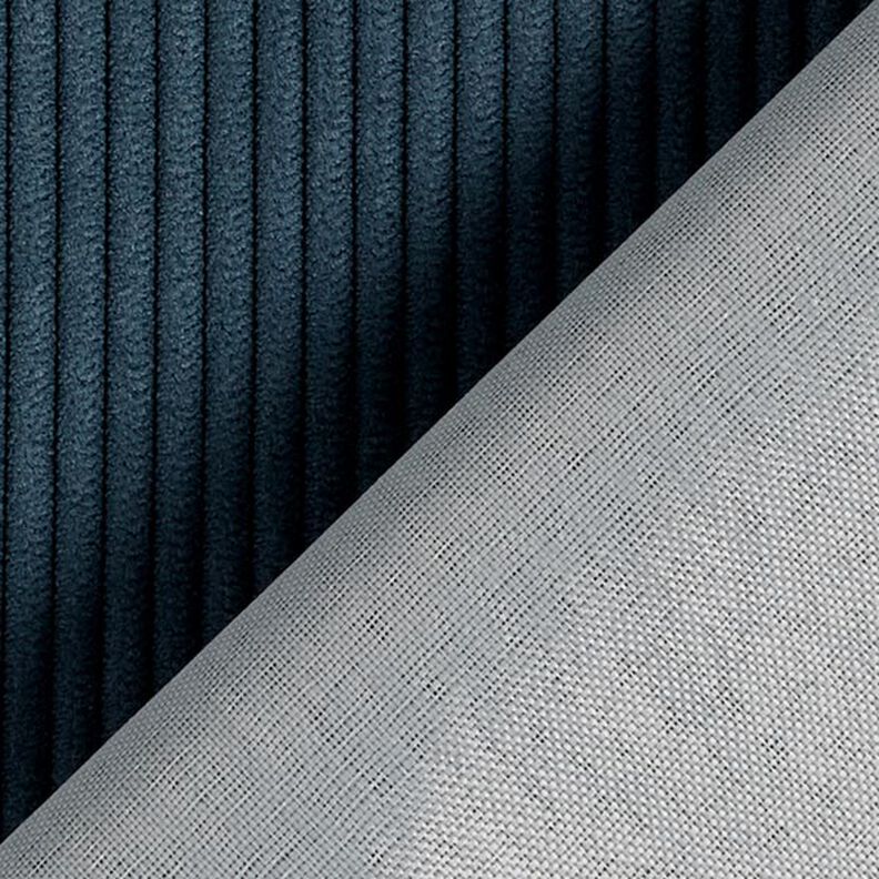 Tissu de revêtement aspect côtelé Fjord – bleu nuit,  image number 3