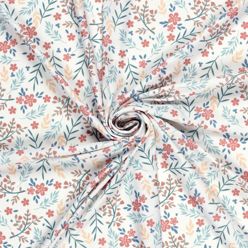 Tissus pour maillot de bain UPF50 Vrilles de fleurs – écru/or rose,  image number 3