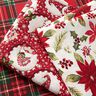 Tissu de décoration Canvas Fleurs d’étoile de Noël – écru/carmin,  thumbnail number 5