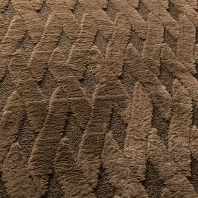 Fourrure synthétique Tissu bouclé Losanges – marron foncé, 