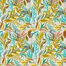 Tissu en coton Cretonne Feuilles et brindilles délicates – blanc/gris soie,  thumbnail number 1