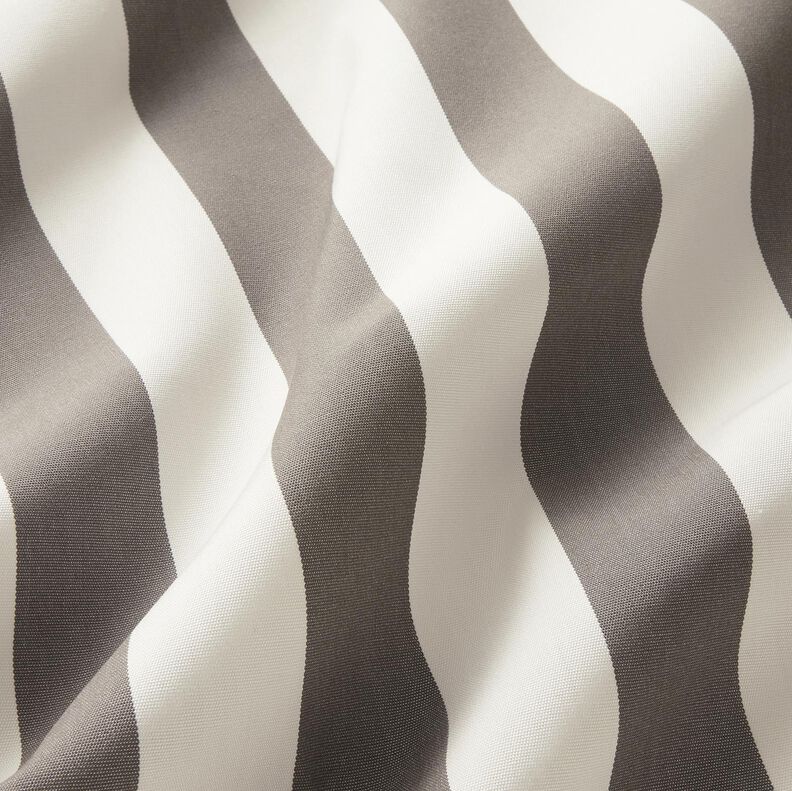 Tissu d’extérieur Canvas Blockstreifen – gris pierre/ivoire,  image number 2