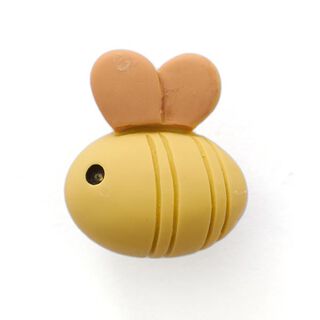 Bouton à queue Abeille [  Ø15 mm ] – jaune/beige, 