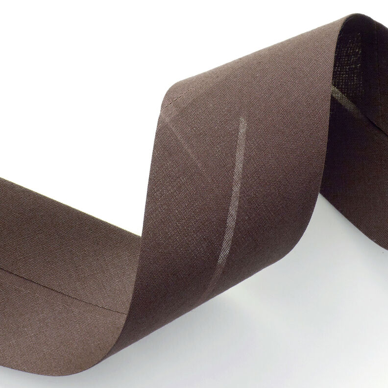 Biais Polycotton [50 mm] – marron foncé,  image number 2