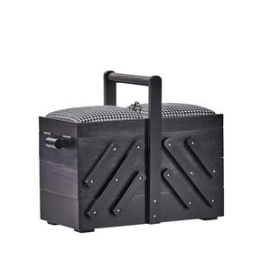 Boîte à couture Bois [36 x 19 x 30 cm] | Prym – noir, 