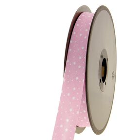 Biais étoiles Coton bio [20 mm] – rose, 