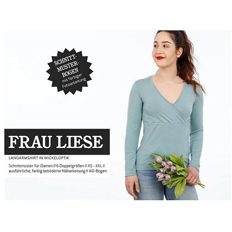 Chemisier effet cache-cœur FRAU LIESE | Patron prêt à découper | XS-XXL,  image number 1