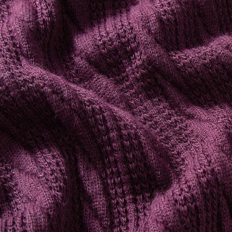 Tricot Cloqué Torsades – merlot, image number 2