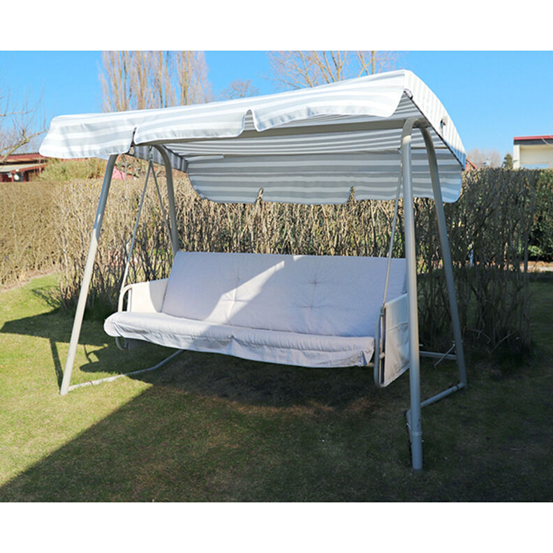 Tissu d’extérieur Acrisol Listado – écru/gris,  image number 4