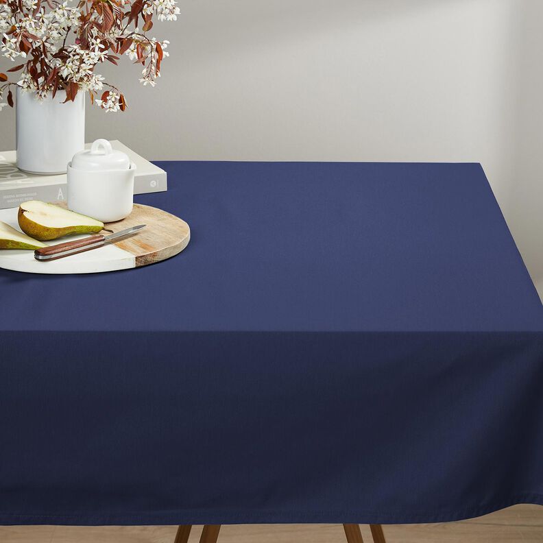 Pur lin lourd Uni – bleu marine, image number 7