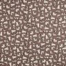 Tissu de décoration Semi-panama chiens abstraits – marron foncé/nature,  thumbnail number 1