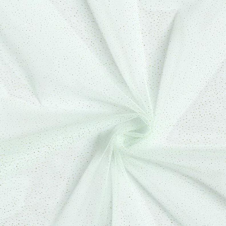Tissu tulle scintillant – menthe/or,  image number 1