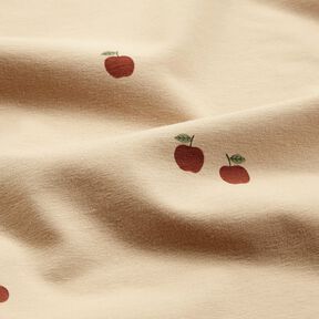 Jersey coton Petites pommes &ndash; sable, 