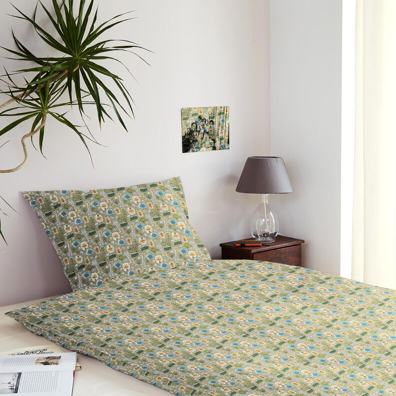 Tissu en coton Cretonne Animaux de safari – olive clair, image number 7