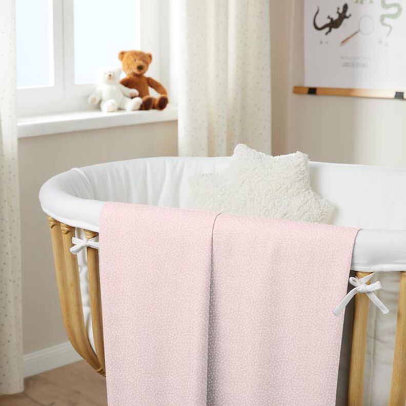 Tissu en coton Cretonne points irréguliers – rosé,  image number 6