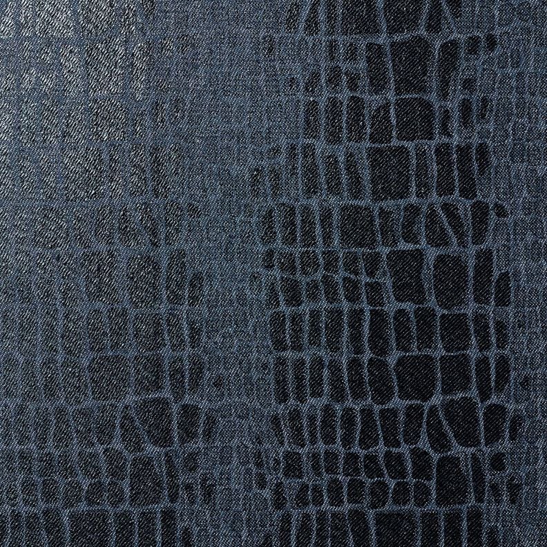 Denim viscose aspect reptile – bleu noir,  image number 1