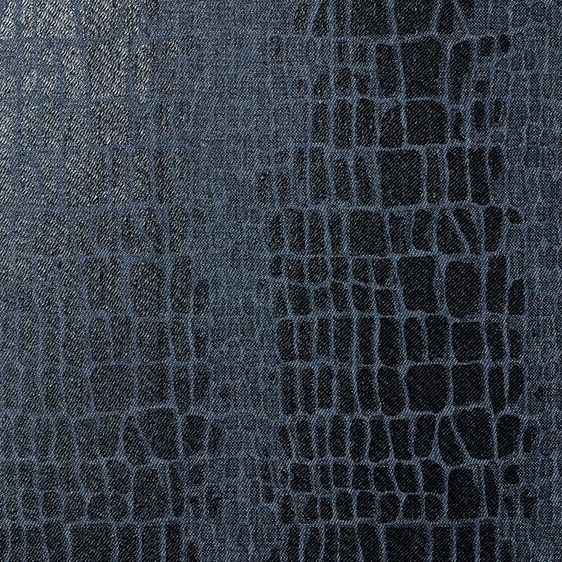 Denim viscose aspect reptile – bleu noir, image number 1