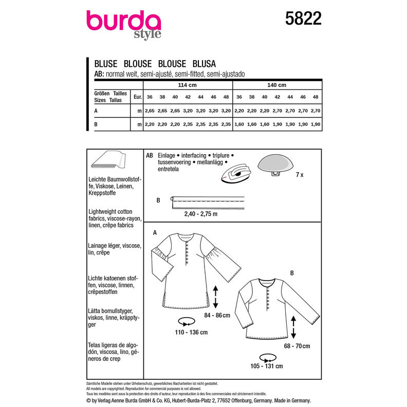 Chemisier | Burda 5822 | 36-48,  image number 9