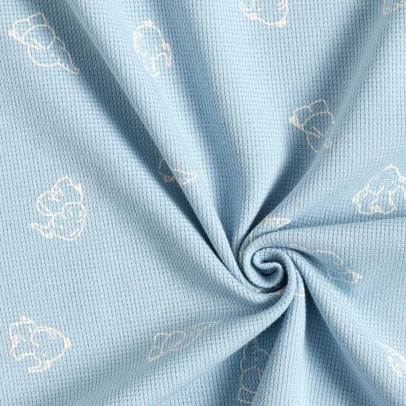 Jersey gaufré Bébés éléphants – bleu argenté, image number 3