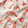 Tissu de décoration Panama Crabe homard – noix de cajou/rouge feu,  thumbnail number 2