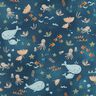 Popeline coton Joyeux animaux marins Impression numérique | Poppy Fabrics – bleu océan,  thumbnail number 1