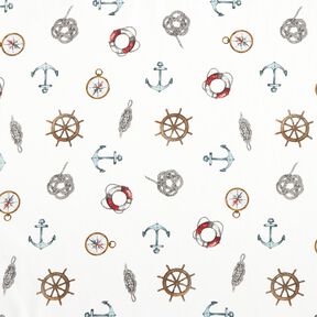 Tissu de décoration Panama Maritime – blanc, 