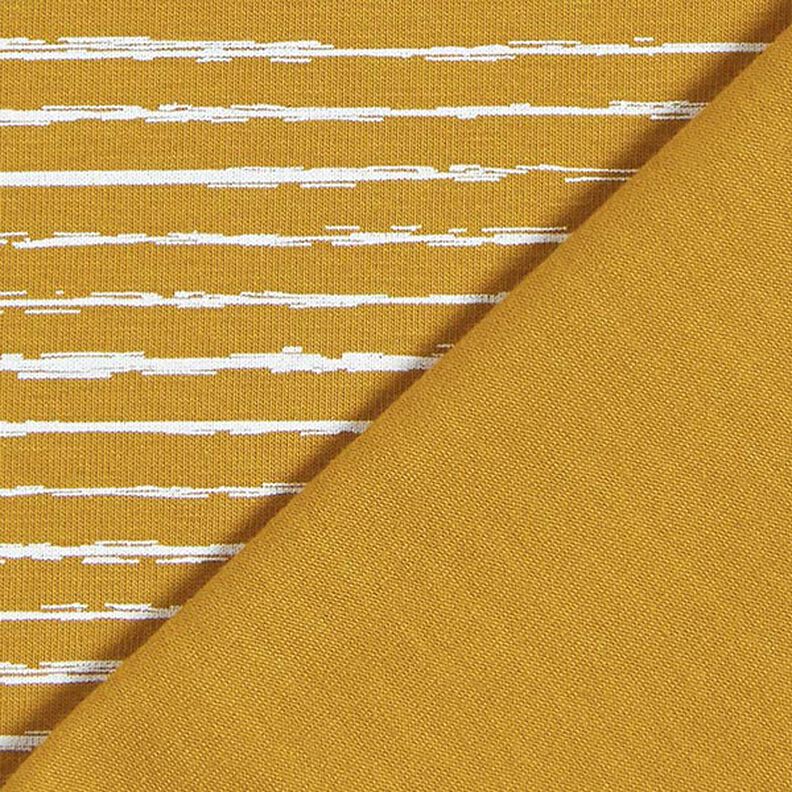 Jersey coton Bandes de gribouillage – moutarde,  image number 4