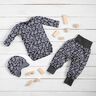 Jersey coton Petites fleurs douces avec cœurs – bleu marine,  thumbnail number 6