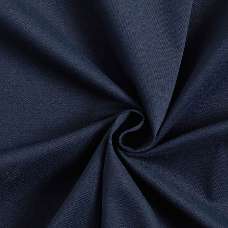 Sergé coton Stretch – bleu noir, image number 1