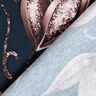 Jersey coton Feuilles scintillantes | Glitzerpüppi – bleu nuit/vieux rose foncé,  thumbnail number 4