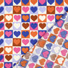 Popeline coton Tissu à carreaux avec cœurs | Poppy Fabrics – ivoire/bleu roi,  thumbnail number 4