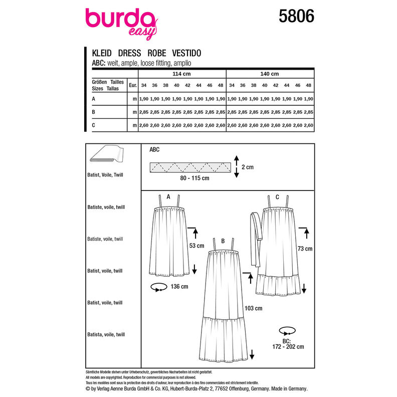 Robe | Burda 5806 | 34-48,  image number 12
