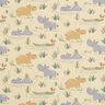 Popeline coton Baignade des animaux de la jungle – vert pastel,  thumbnail number 1