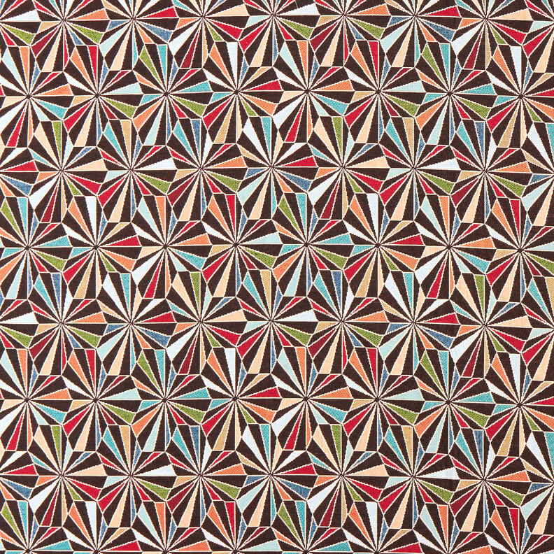 Tissu de décoration Gobelin Losanges – noir/vert, image number 1