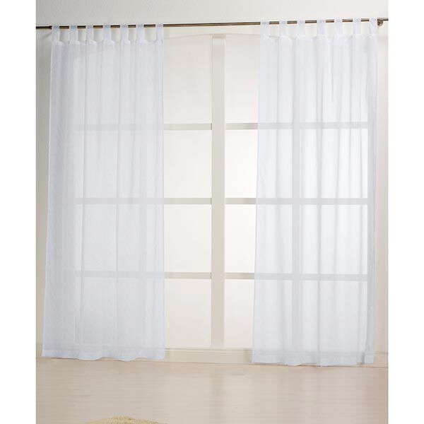 Tissu rideau voile aspect lin 300 cm – blanc,  image number 5
