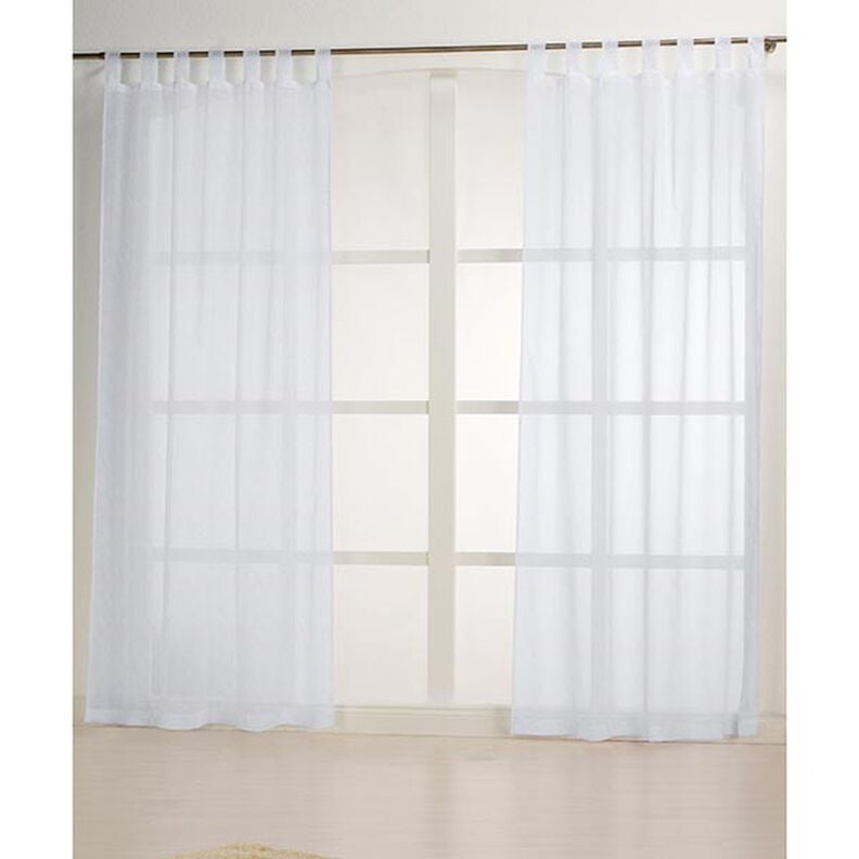 Tissu rideau voile aspect lin 300 cm – blanc,  image number 5