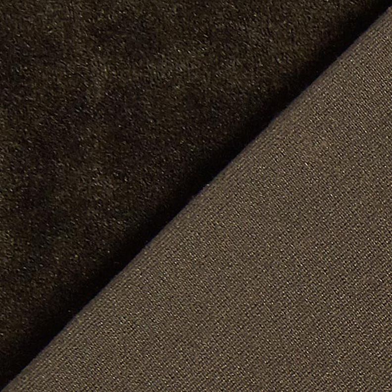 Velours stretch Tissu Nicki – marron foncé,  image number 3