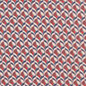 Mousseline de soie Motif rétro – blanc/rouge foncé,  thumbnail number 1