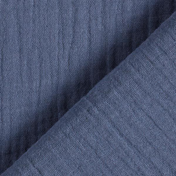 GOTS Tissu double gaze de coton | Tula – bleu jean,  image number 4